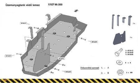 Ford Ranger Raptor Fuel Tank Protection Plate - SMP99.500 (19021T)