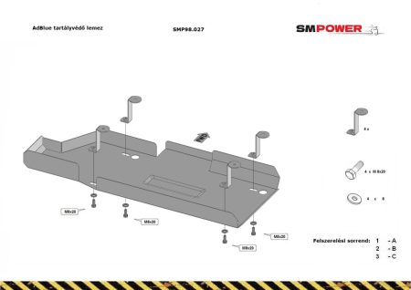 Opel Movano acél AdBlue tartályvédő lemez SMP98.027 (20929T)